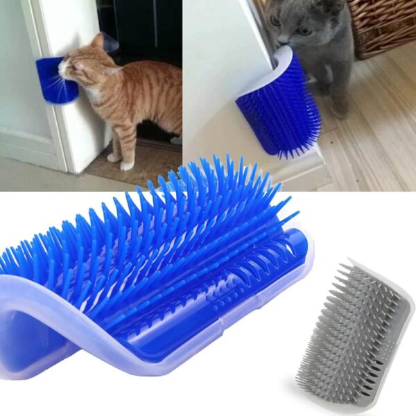 Self Groomer Cat Brush Toy with Catnip Inside