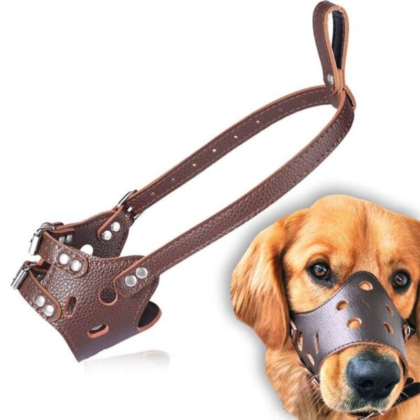 Buy Petsasa Adjustable Soft Leather Safety Dog Muzzle in Uganda