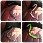 Car Seat Belt Dog Seat Belt Dog Leash Vehicle Belt Adjustable Cushioning Elastic Reflective Safety Rope for Dog Cat in Uganda