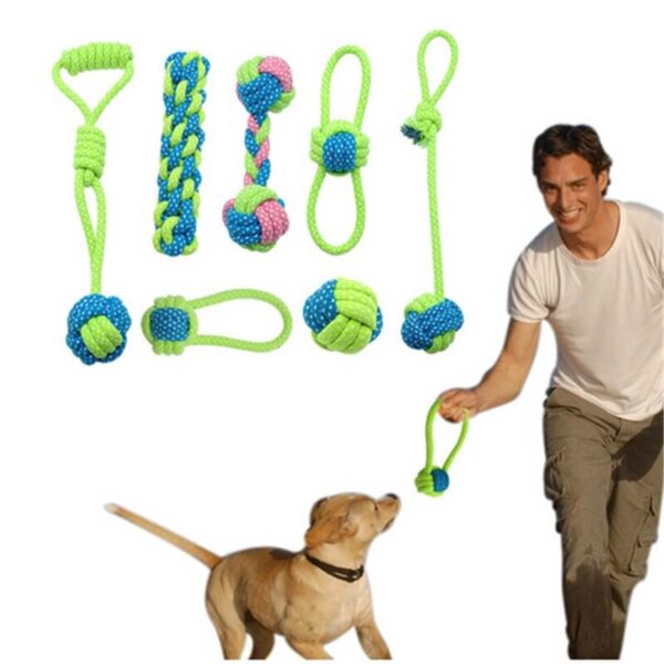 Dog-Rope-Toy-Knot-Puppy-Chew-Teething-Toys-Teeth-Cleaning-Pet-Palying-Ball-For-Dogs-In-Uganda-on-Spawtive.co.ke