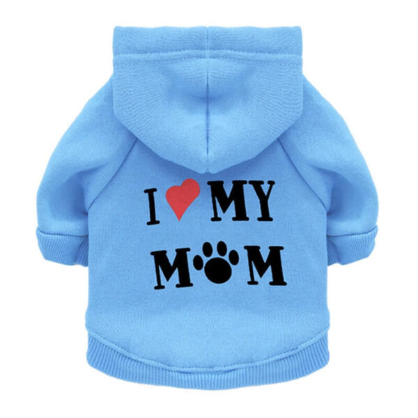 Blue I Love My Mum Autumn Pet Hoodie for Cats and Dog in Uganda