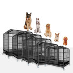 All sizes imported Heavy Duty Dog Crate, with Wheels & Toilet Tray, Dog Kennel House in Uganda