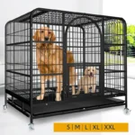 Buy Heavy Duty Dog Crate, with Wheels & Toilet Tray, Dog Kennel House