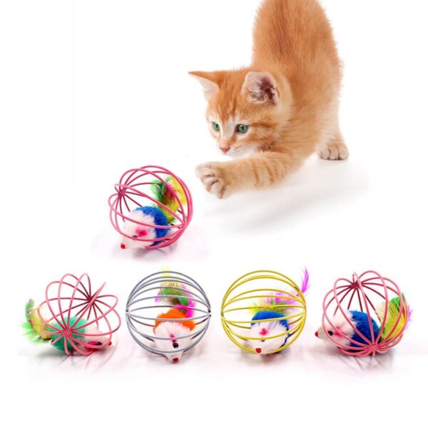 Buy Interactive Feather Cage Cat toy in Uganda on PetSasa