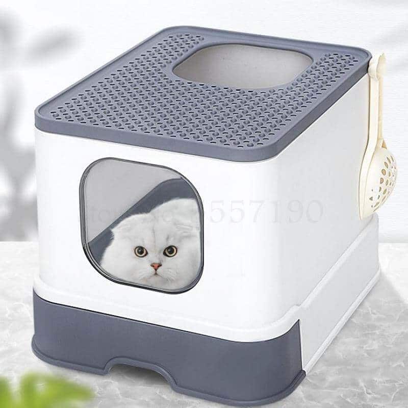 Best Super Deluxe Enclosed Cat Toilet Litter Box in Uganda