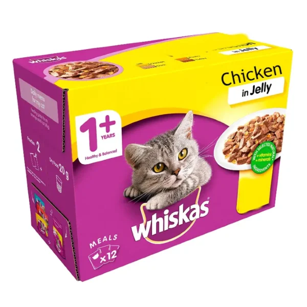 Buy Whiskas Pouch Adult Chicken in Jelly Wet Cat Food online in Uganda at Petsasa Petstore in Kampala CBD