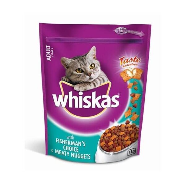 Buy Whiskas Fishermans Choice Meaty Nuggets Dry Cat Food in Uganda on Petsasa Petstore