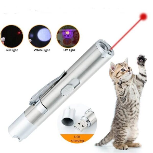 Buy 3-in-1 Rechargeable Cat Laser Toy Red Dot Torch, Flashlight, UV in Uganda