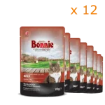Pack of Pouches Wet Cat Food Bonnie Beef Chunks In Jelly Adult Cat Food At Petsasa Uganda
