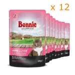 Buy Pack of Wet Cat Food Pouches in Uganda Bonnie Lamb & Liver in Jelly Adult Cat Food x 12