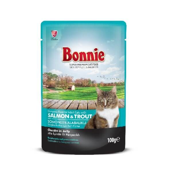 Buy Bonnie Salmon And Trout Chunks In Jelly Adult Cat Food Wet in Kampala Uganda Pet Store