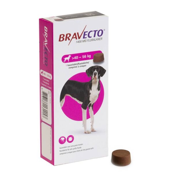 Bravecto for Extra Large Dogs 40 To 56kg, Flea & Tick Soft Chew Tablets