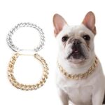 Silvery & Gold Link Chain Necklace for Dogs