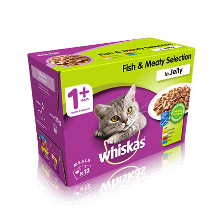 WHISKAS® Adult Cat Pouches Fish & Meaty Selection in Jelly in Petsasa Uganda Petstore