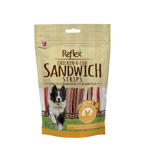 Buy Reflex Chicken & Cod Sandwich Strips Dog Treats Petstore Uganda