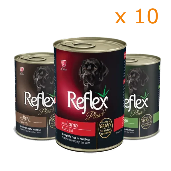 Buy Reflex Plus Canned Adult Dog Food: Beef, Lamb or Chicken Chunks in Gravy Kampala Uganda