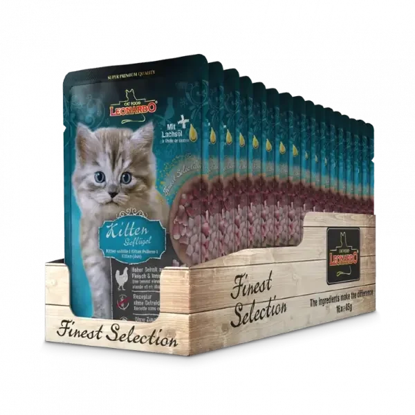 LEONARDO® Poultry Pouch Wet Kitten Food Petsasa Pet Shop
