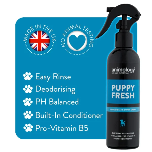 Best Animology® Puppy Fresh Deodorising Puppy Spray made in Uk sold in Uganda at Petsasa Petstore