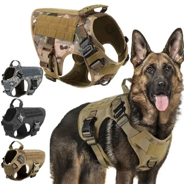 Tactical MOLLE Dog Harness, Military Training Dog Harness, For Medium & Large Dogs Petsasa Uganda